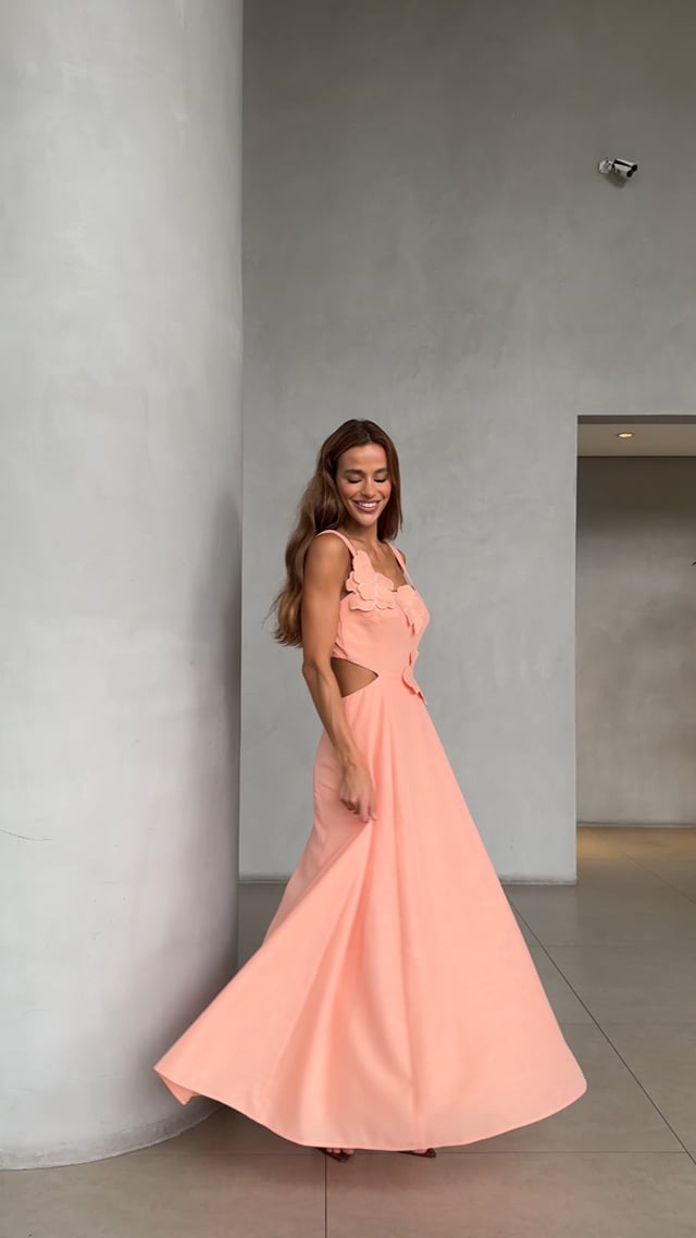 Vestido Crepe Emília Rosa | Delight Store
