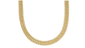 Italian 14kt Yellow Gold Alternating Rope and Popcorn-Chain Necklace