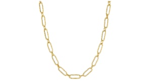 Italian 14kt Yellow Gold Paper Clip Link Necklace