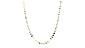 Italian 14kt Yellow Gold Mirror-Link Disc Necklace