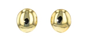 Italian 14kt Yellow Gold Puffed Oval Earrings