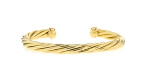 Italian 18kt Gold Over Sterling Twisted Cuff Bracelet