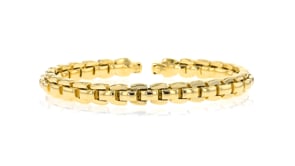 Italian 18kt Gold Over Sterling Venezia-Link Cuff Bracelet