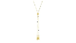 Italian 10kt Yellow Gold Lumachina-Chain Lariat Necklace