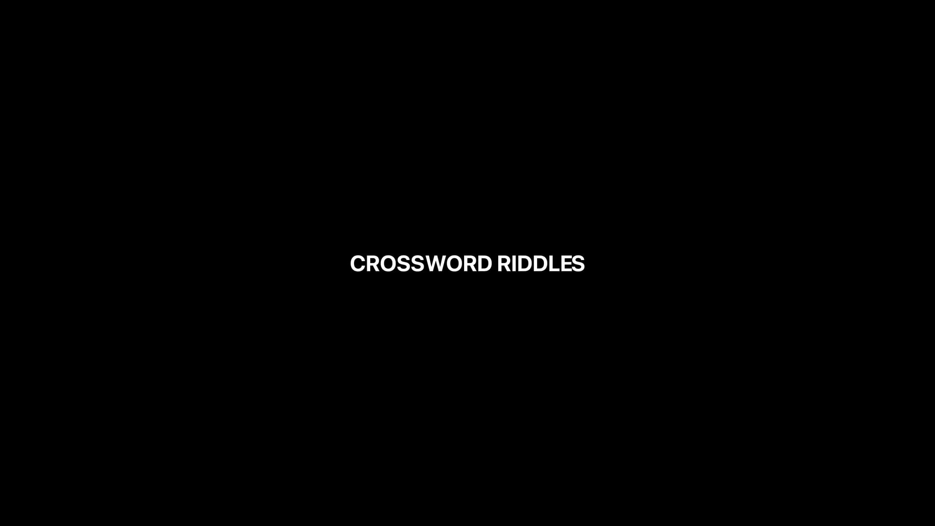 Crossword Riddles