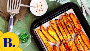 Easy Roasted Sweet Potato Wedges by Brimly