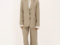 Green blazer with split