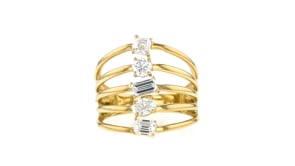 1.00 ct. t.w. Lab-Grown Diamond Multi-Row Ring in 18kt Gold Over Sterling