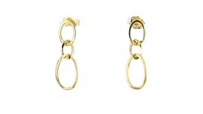 10kt Yellow Gold Oval-Link Drop Earrings