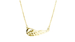 10kt Yellow Gold Openwork Angel Wing Necklace