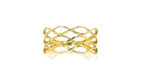 10kt Yellow Gold Open-Space Wave Ring