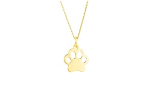 10kt Yellow Gold Paw Print Pendant