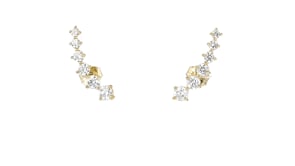.40 ct. t.w. CZ Ear Climbers in 14kt Yellow Gold