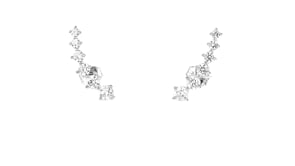 .40 ct. t.w. CZ Ear Climbers in Sterling Silver