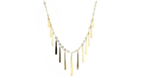 Italian 18kt Gold Over Sterling Elongated Multi-Teardrop Necklace