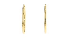 18kt Gold Over Sterling Flat Hoop Earrings