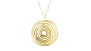 Italian 18kt Gold Over Sterling Spiral Pendant Necklace