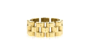 18kt Gold Over Sterling Panther-Link Ring