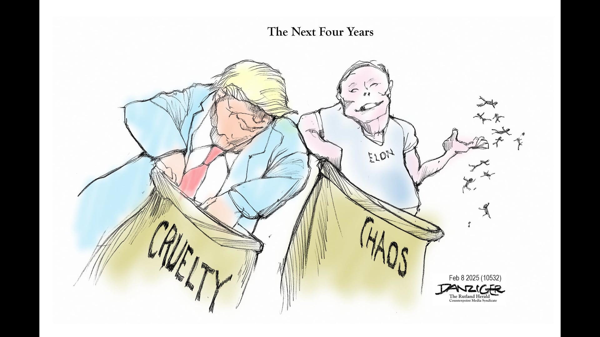 Danziger Live-Cartoon: Cruelty Chaos