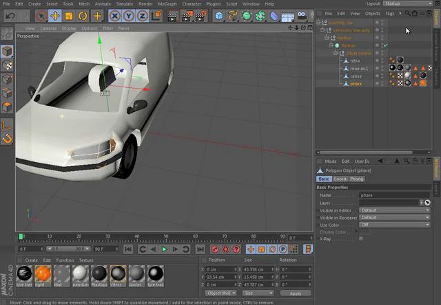 Cinema 4D R13 Collsion Deformer Car Crash Tutorial