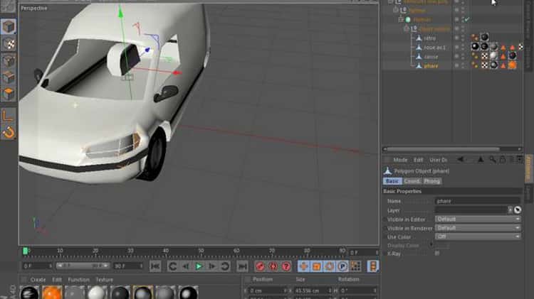 Cinema 4D R13 Collsion Deformer Car Crash Tutorial