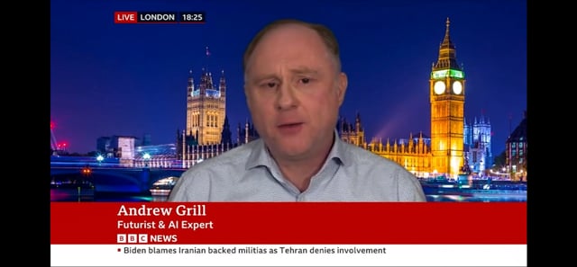 AI Expert Andrew Grill on BBC News about AI Deepfakes