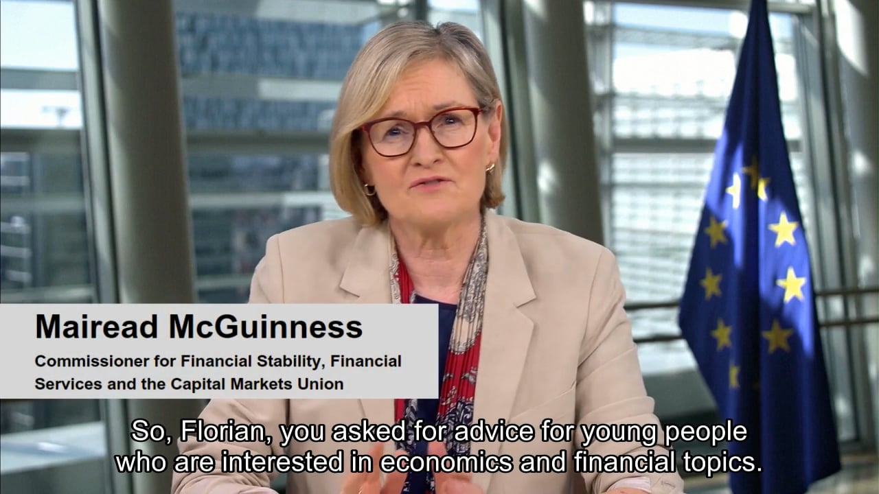 EMW24: Ask me anything session with Commissioner Mairead McGuinnes | Florian, 14, Germany