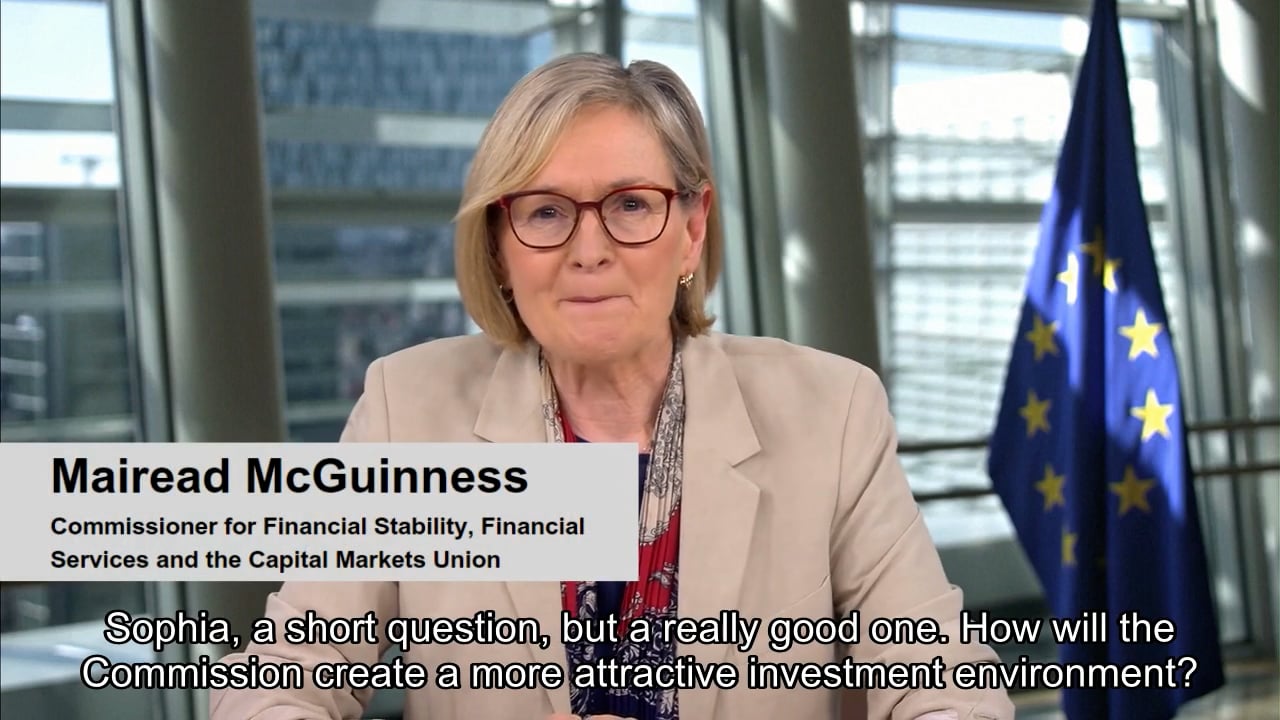 EMW24: Ask me anything session with Commissioner Mairead McGuinnes | Sophia, 17, Belgium