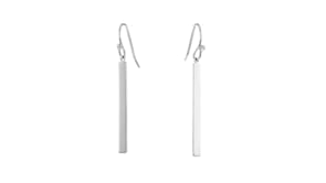 Sterling Silver Linear Bar Drop Earrings