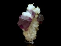 Purple Fluorite on Calcite