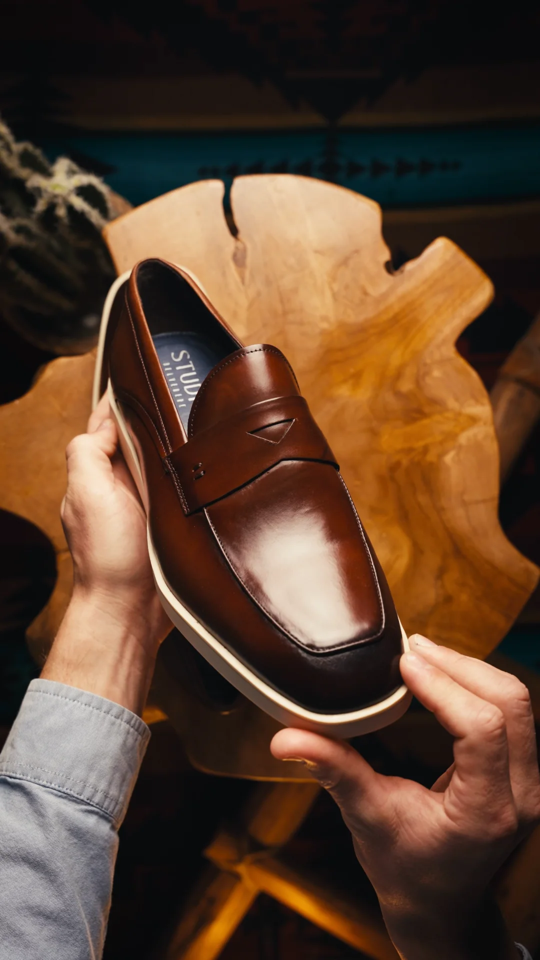Belvedere Studio Maurizio Penny Loafer Hybrid Sneaker Cognac  display picture 1