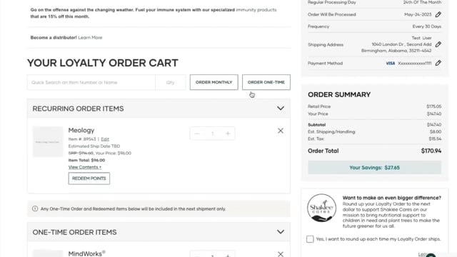 Redeem Your Loyalty Points for Free Products