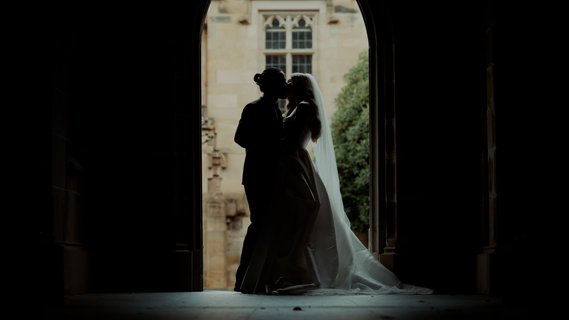 Leonda by the Yarra, Hawthorn wedding — couple on the wedding day, photographed by C2 Films