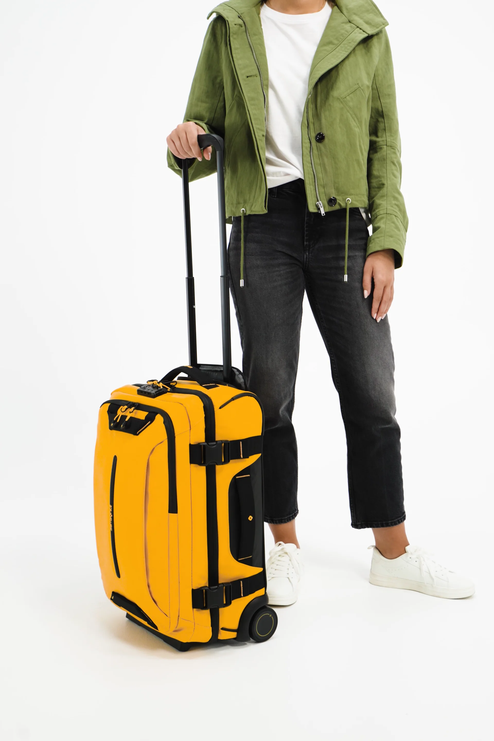 Ecodiver Duffle with wheels double frame 55cm Yellow | Rolling