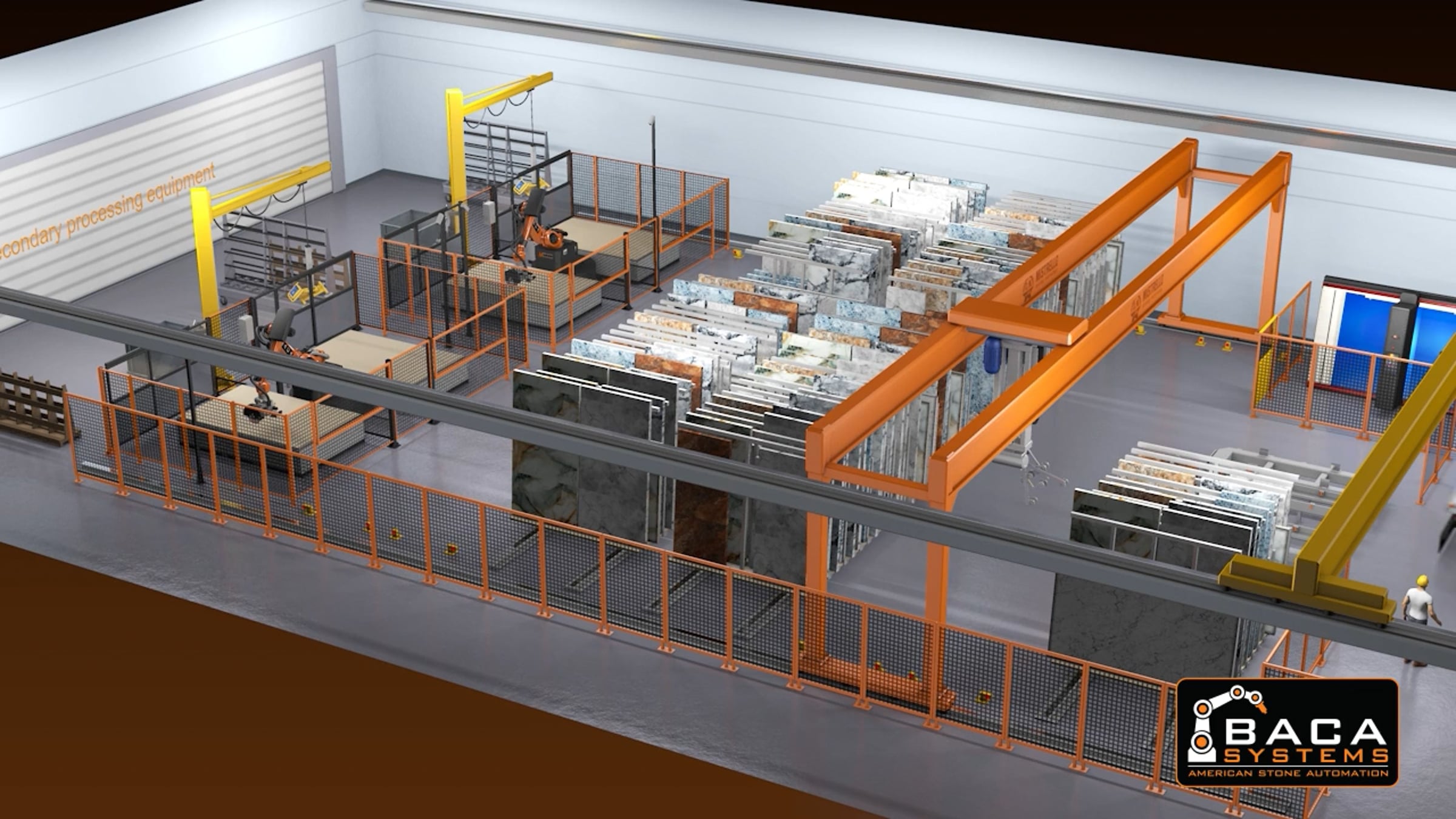 Automated Slab Handling system loading 2 Robo SawJet’s | Videos ...