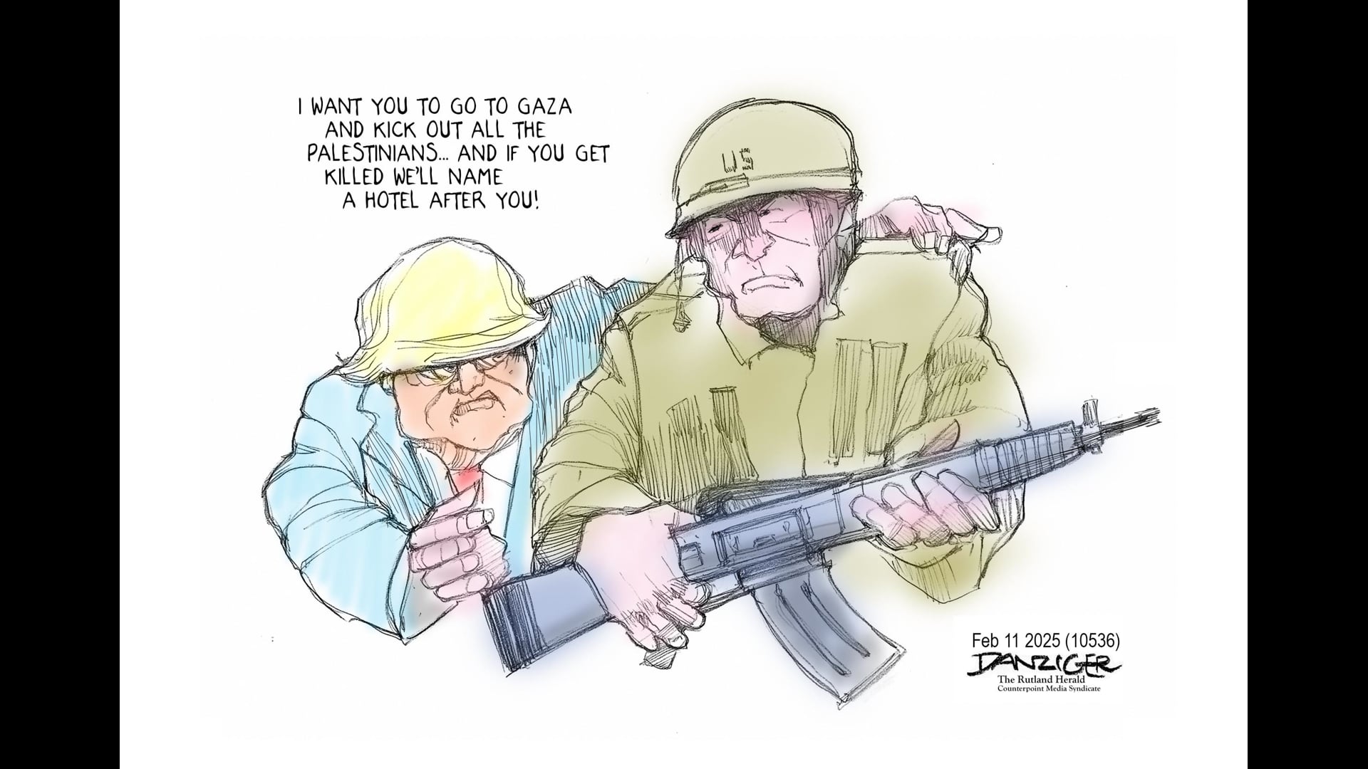 Danziger Live-Cartoon: Gaza Resort