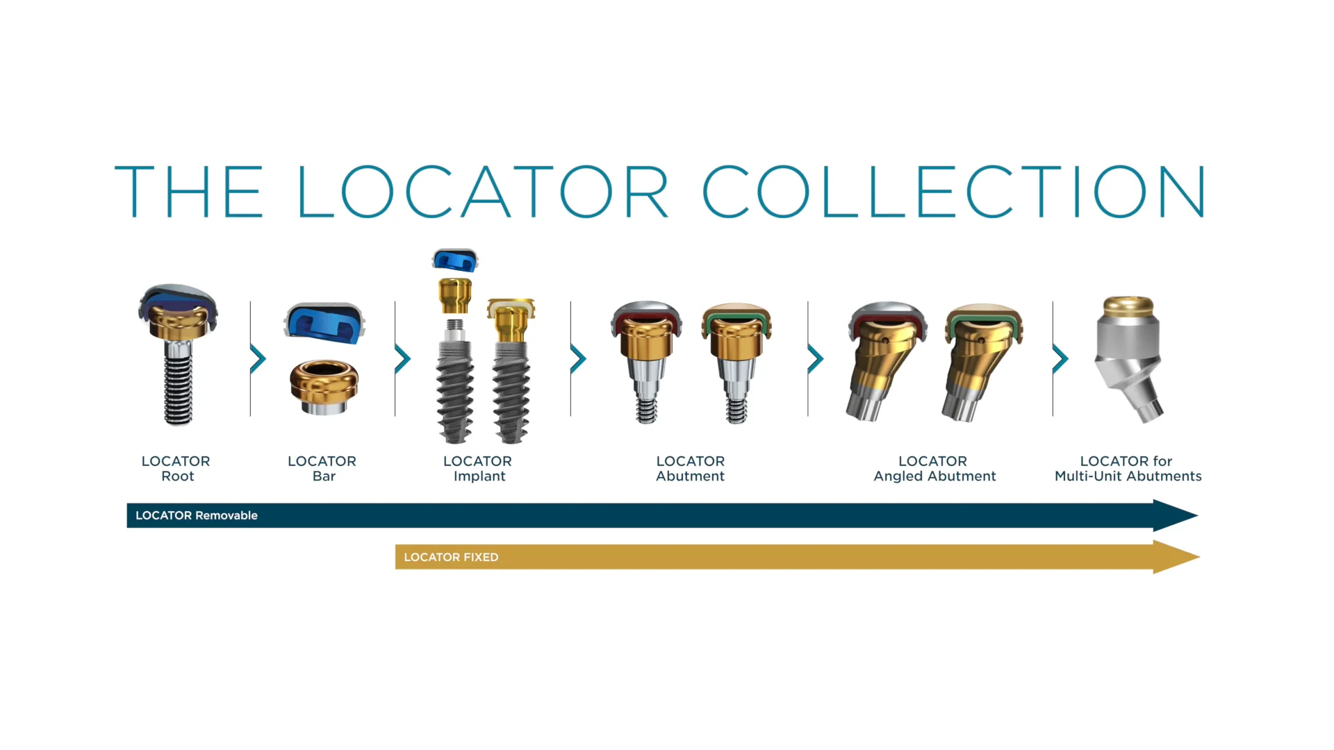 LOCATOR Zimmer Tapered Screw Vent Internal Hex Abutment | Zest