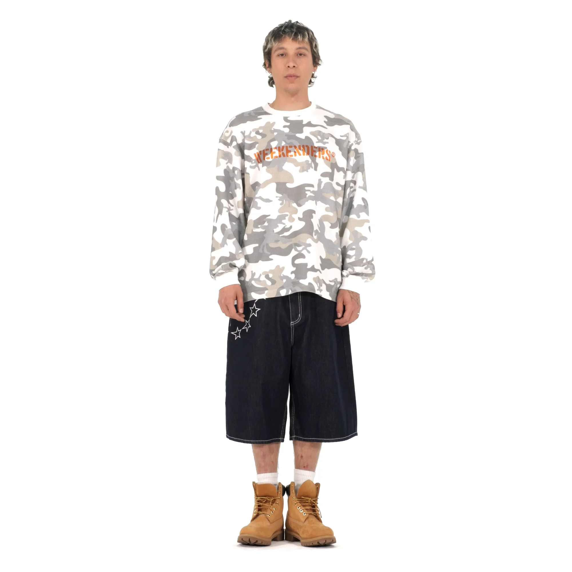 Tシャツ・カットソー WKNDRS CAMO WAFFLE LS T-SHIRT 5MM485 MUSINSA | WKNDRS CAMO WAFFLE LS T-SHIRT (IVORY)