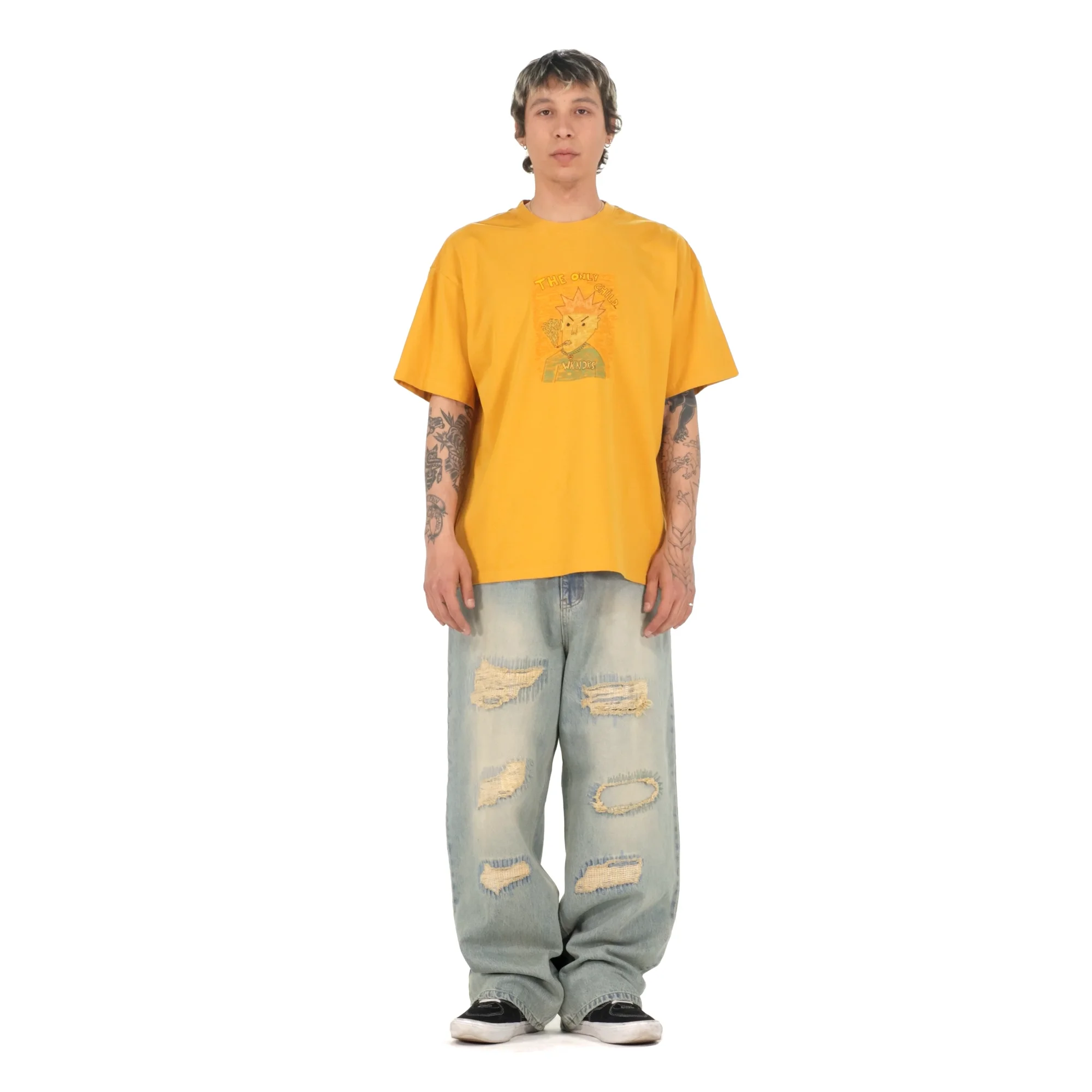 MUSINSA | WKNDRS STITCH DISTRESSED PANTS (S.DENIM)
