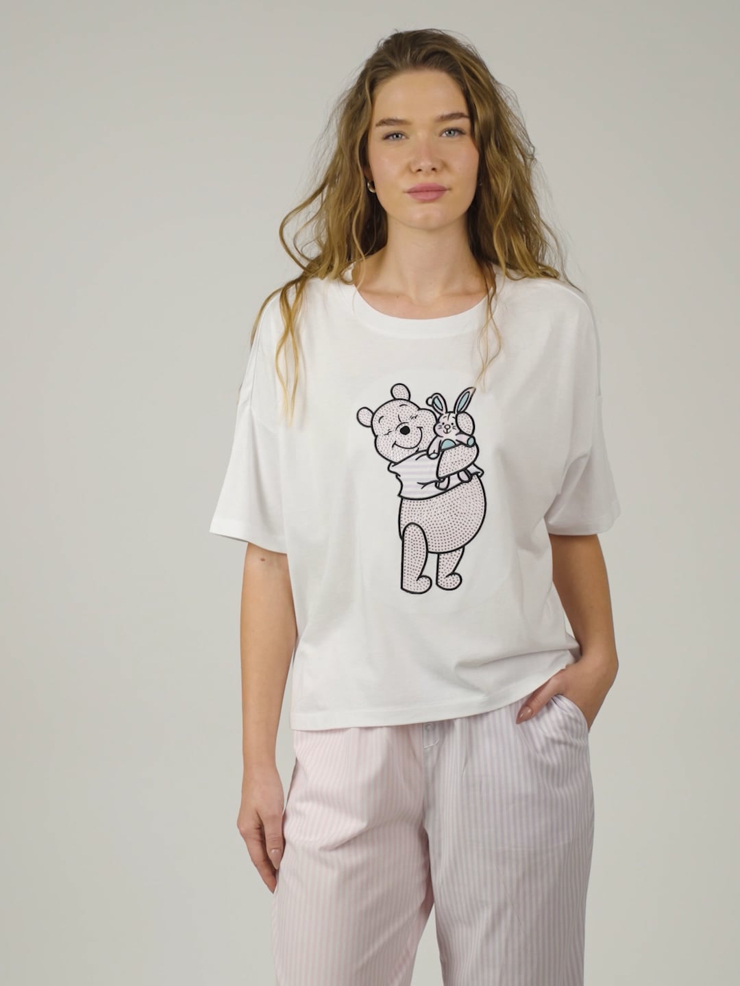 סט פיג’מה עם קריסטלים POOH
