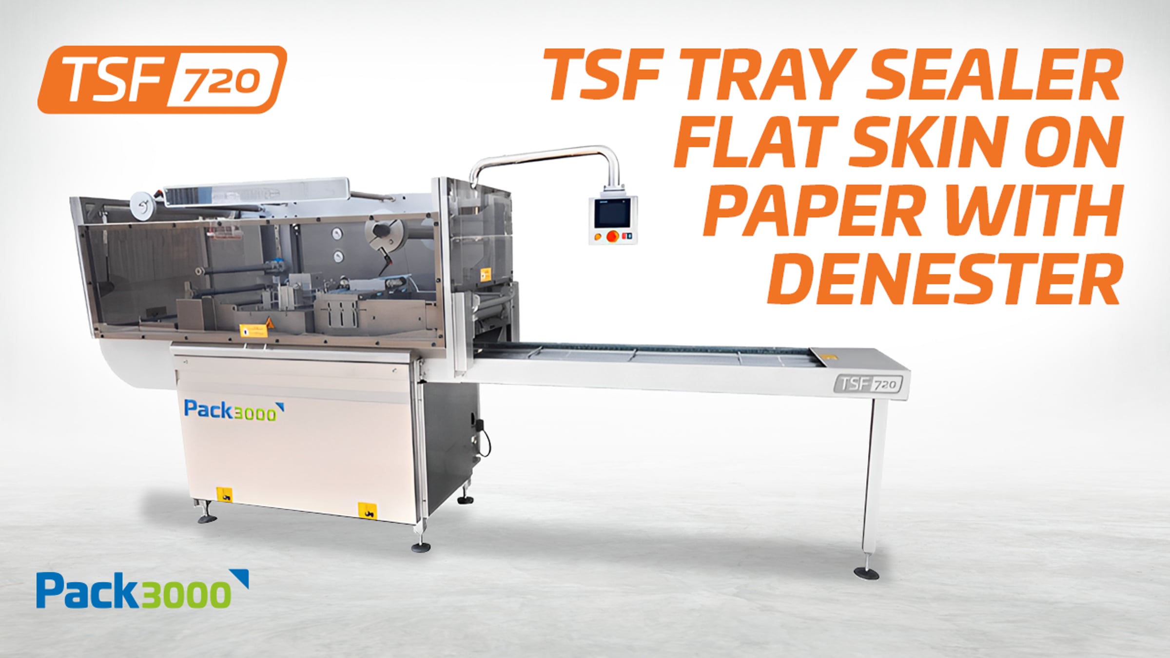 TSF Tray Sealer - Flat Skin on Paper with Denester