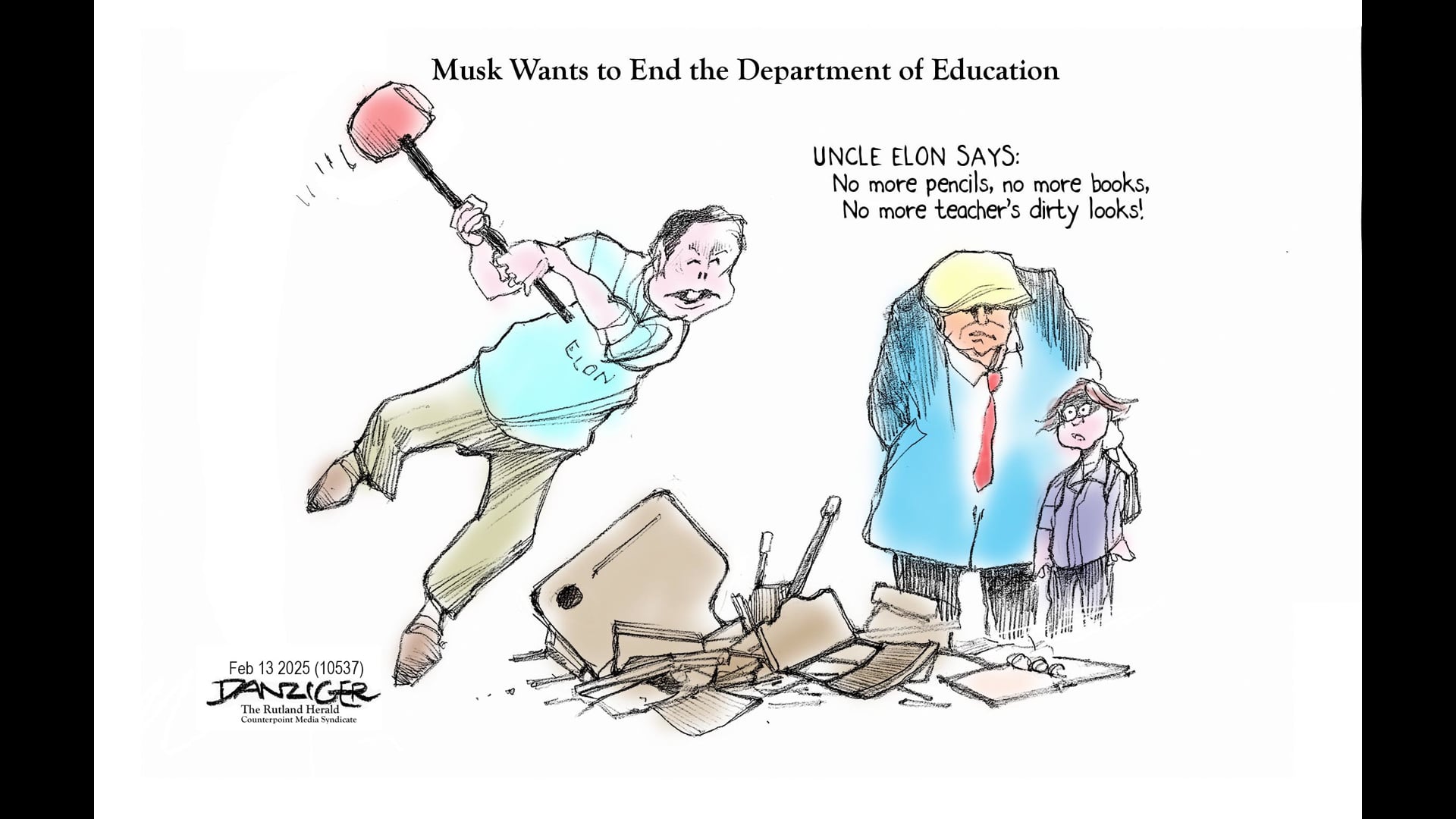 Danziger Live-Cartoon: Elon School