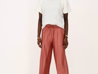 Pink wide leg trousers with pintucks | My Jewellery