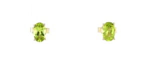 .80 ct. t.w. Oval Peridot Stud Earrings in 14kt Yellow Gold