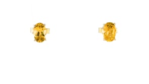 .80 ct. t.w. Oval Citrine Stud Earrings in 14kt Yellow Gold