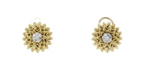 .25 ct. t.w. Diamond Chrysanthemum Earrings in 18kt Gold Over Sterling