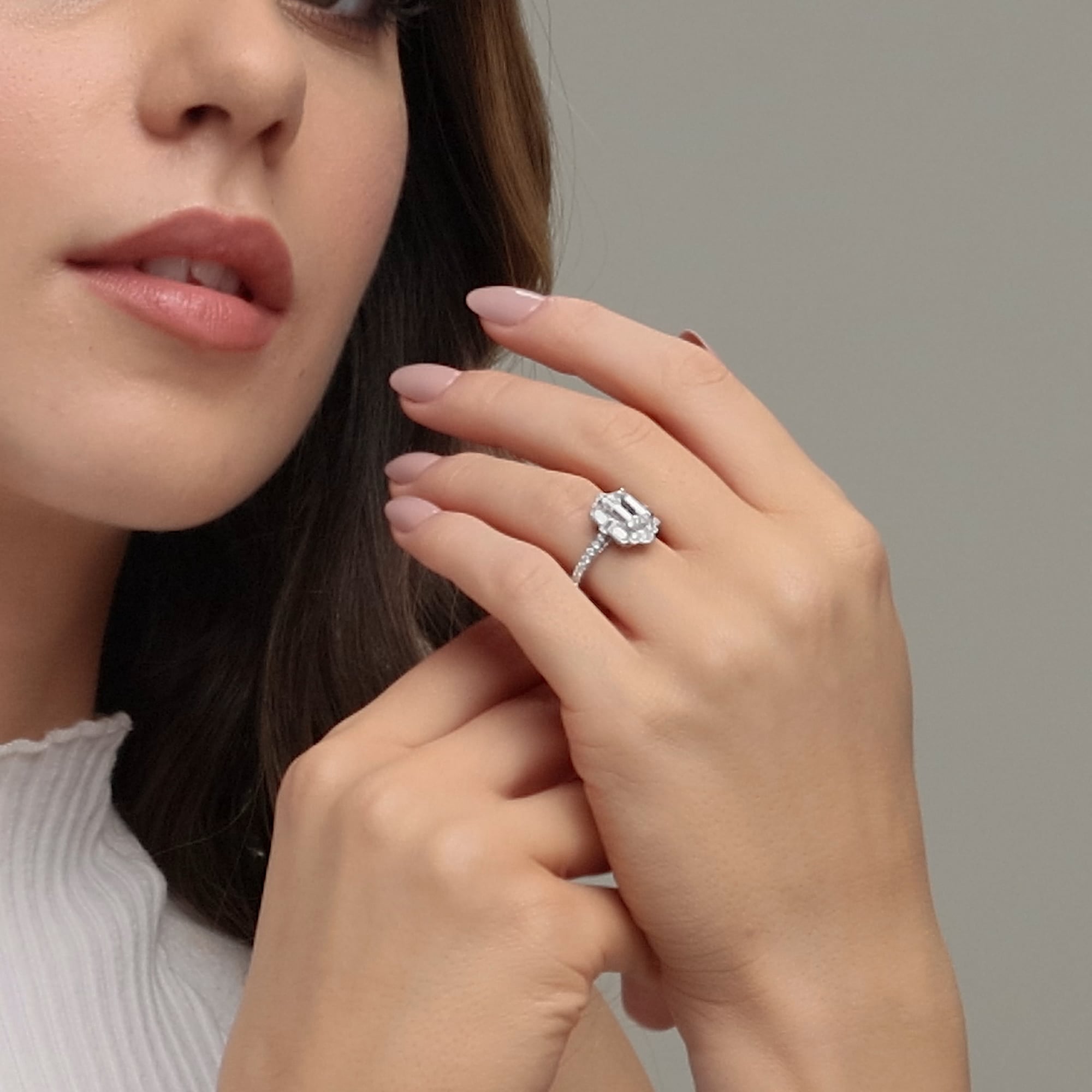 2 2/3 ctw Multi-Shape Lab Grown Diamond Vintage Inspired Art Deco Engagement Ring 14K Yellow Gold, FG, VS2+