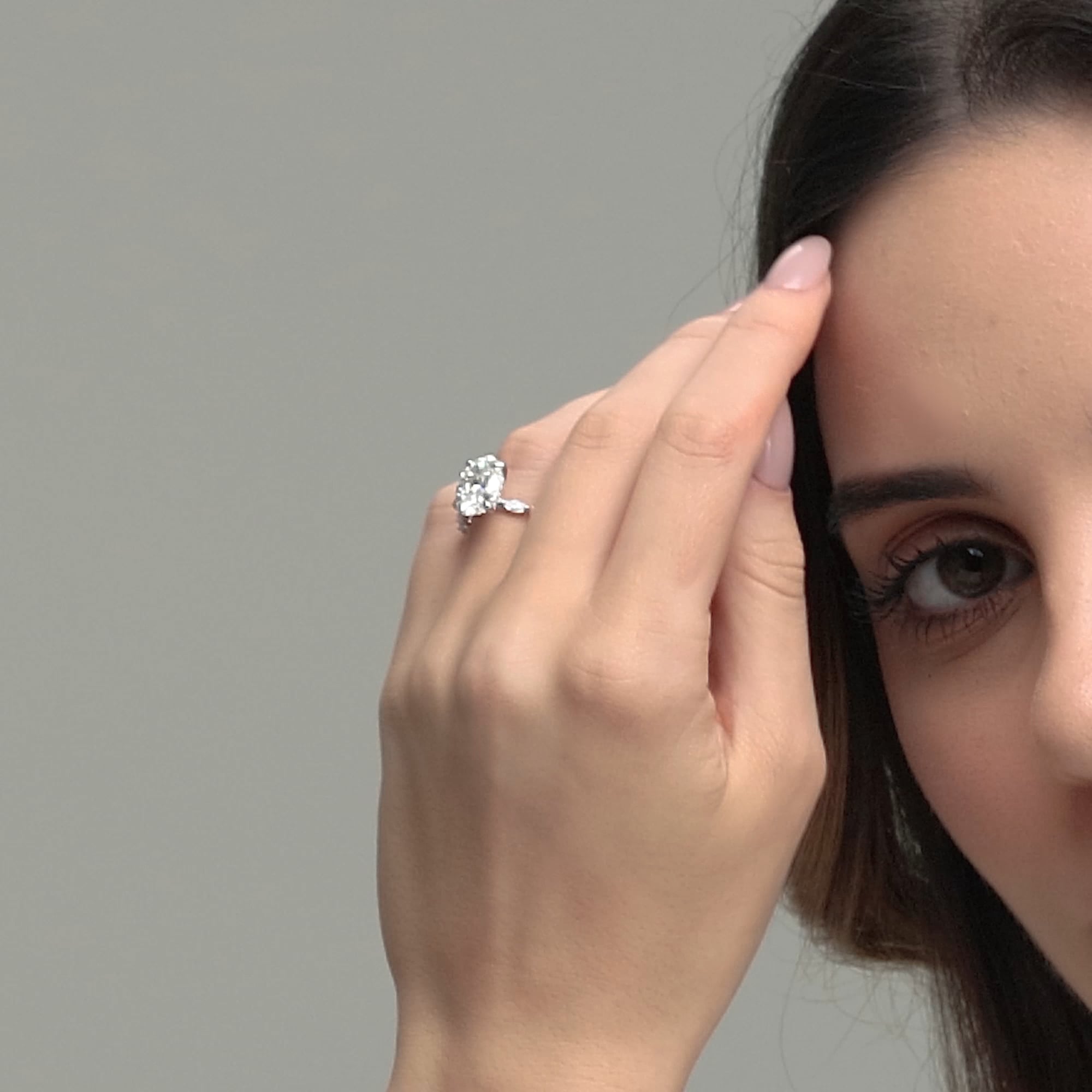 product video 2 for 4 2/5 ctw Oval Lab Grown Diamond Bridal Set