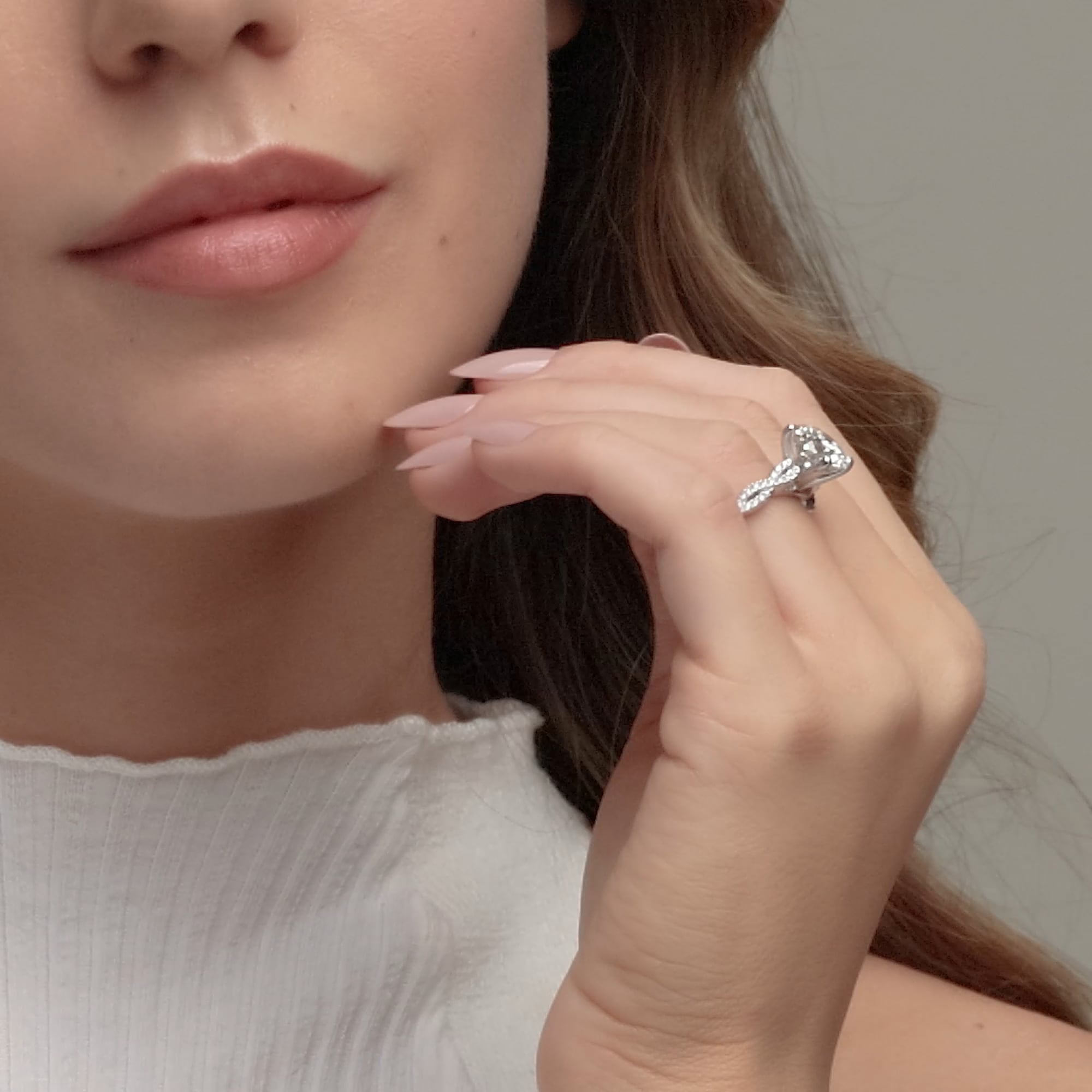product video 2 for 2 3/4 ctw Round Lab Grown Diamond Double Twist Engagement Ring
