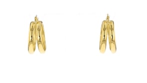 Italian 18kt Gold Over Sterling Double-Hoop Earrings